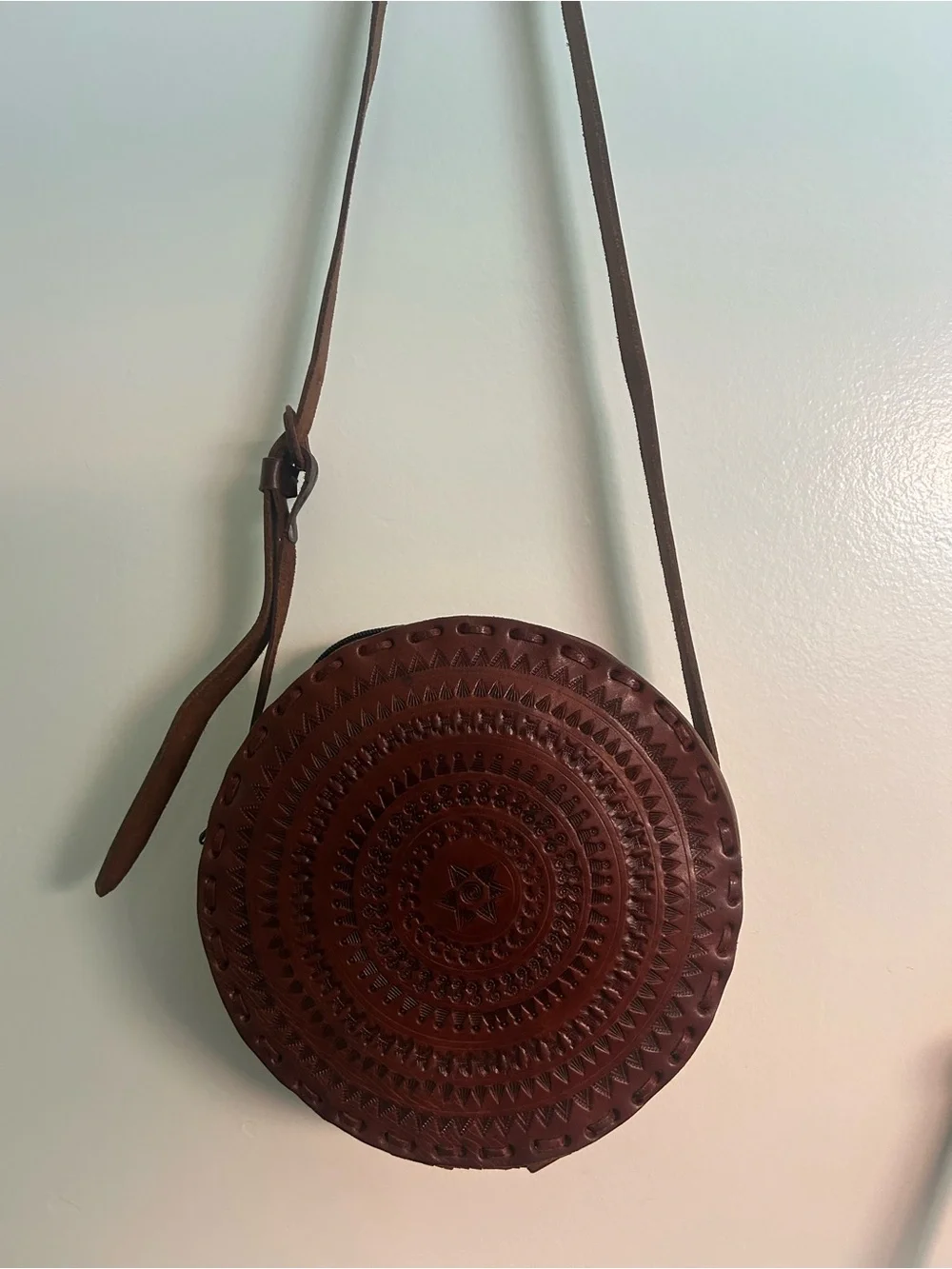 Handcrafted Mexican Leather Crossbody Bag 🤎 - Never Used